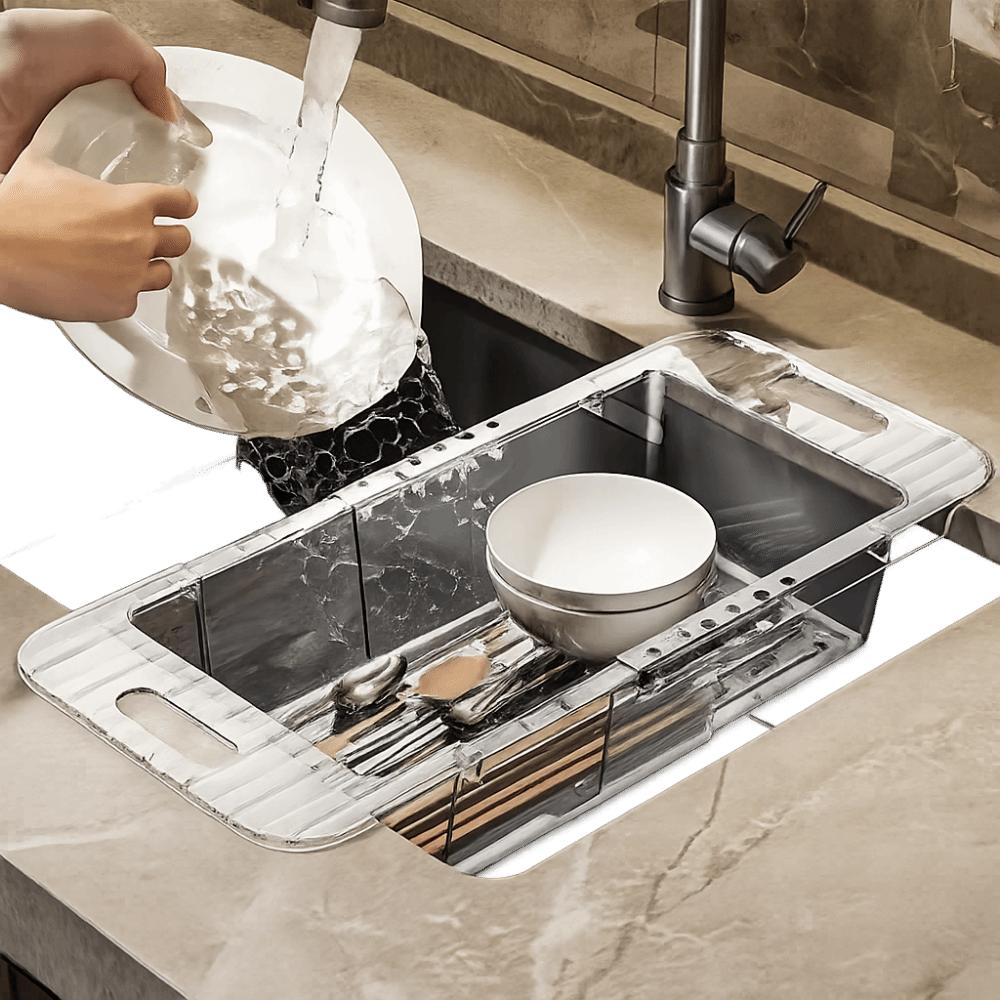 Flexible Vegetable Washing Basin Telescopic Retractable Drainage Rack Kitchen Drainage Basket  Sink