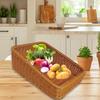 Imitation Rattan Woven Fruit Basket Organizer Display Multipurpose Food Serving Tray for