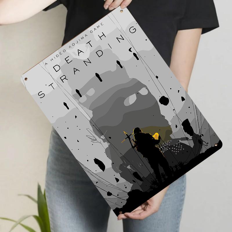 

Death Stranding Game Theme Metal Iron Painting Living Room Study Decor Game Peripheral Collection 20x30cm（7.8x11.8inch）