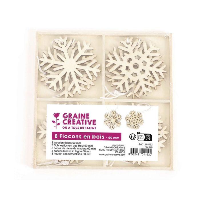 Décorations de Noël en bois - Flocons