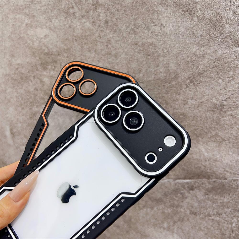 New Transparent Glass Fashion Phone Case for iPhone 17 Pro Max Air 16 Pro 15 14 13 12 11 Shockproof Protection Change 17 Series
