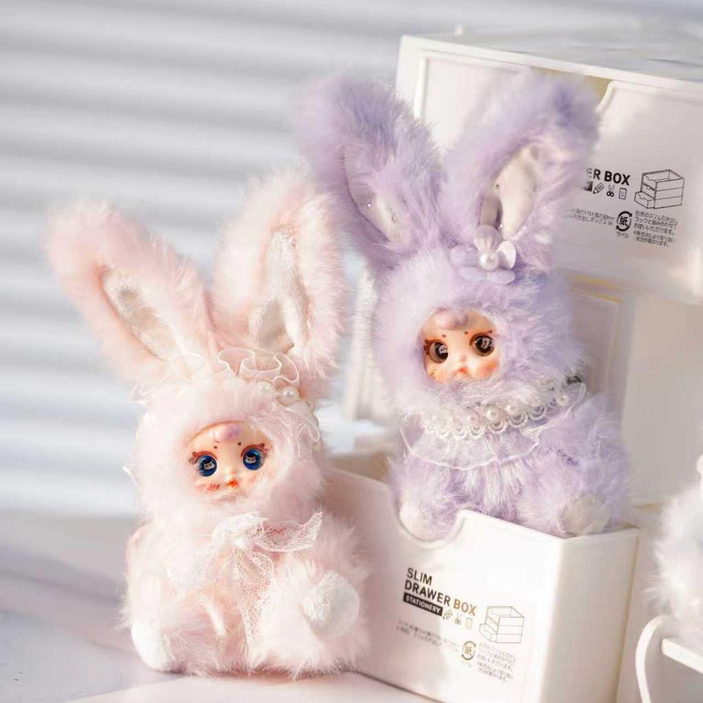Mini Rabbit Plush Pendant Blind Box - Cute Doll Milk Candy Figure for Home Decor & Gifts