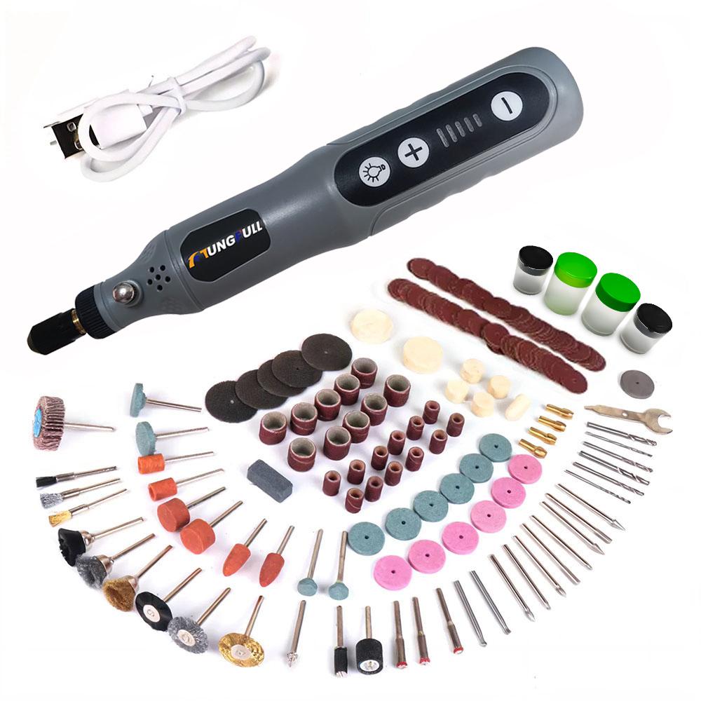 Cordless Power Rotary Tool 5 Speed Mini Handheld Drill for Engraving, Sanding, Polishing, Carving, Cutting, DIY Crafts