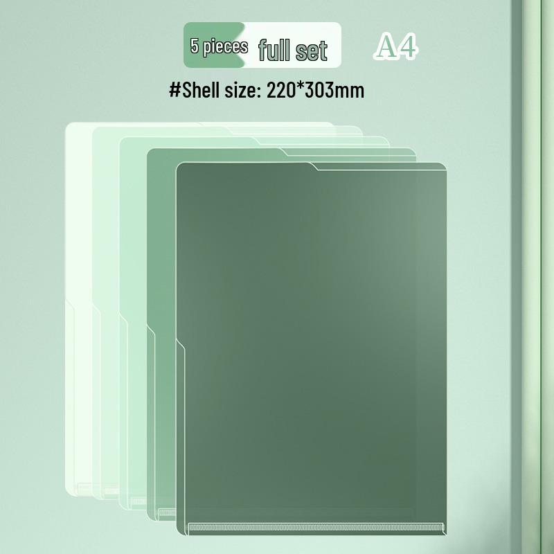 Gradient L-Shaped A4 Document Bag - Waterproof Folder for Office and Study