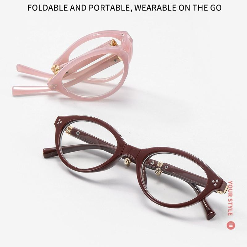 Modische faltbare photochrome Kurzsichtbrille für Damen und Herren, tragbare hochauflösende Farbwechselbrille mit Blaulichtfilter