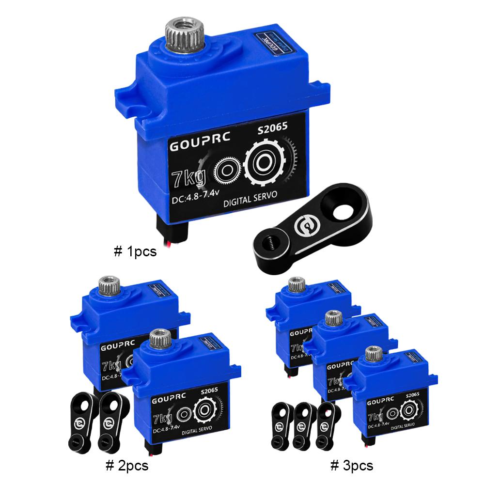 7KG Waterproof RC Digital Micro Servo with Servo Horn Metal Gear Servo Mini Servo for TRX4 TRX6 SCX10 III 1/10 RC Car