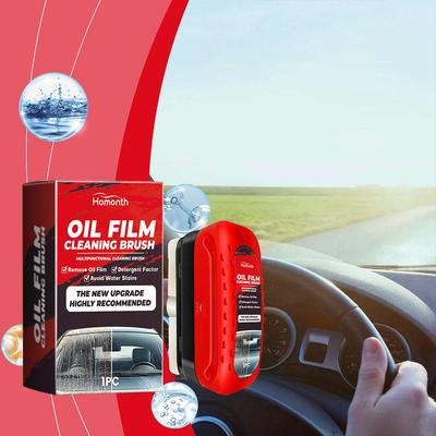 Kartáč na odstranění olejového filmu ze skla auta 120ml prostředek na hloubkové čištění, mytí vnitřního čelního skla, autoliquid, nástroje pro detailní čištění předních skel U5M0