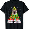 Merry Catmas Christmas Siamese Cat Funny Xmas Holidays T-Shirt