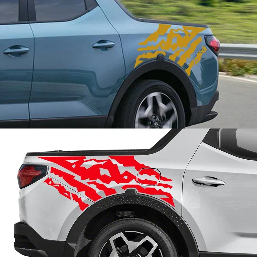 Car Sticker For Hyundai Santa Cruz SE SEL Limited 2025 2025 Pickup Trunk Decal Graphics All New Mountains Auto Truck Vinyl Cover