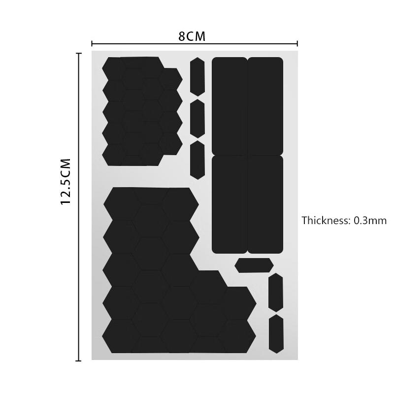 1Set DIY Mouse Keyboard Anti-Slip Stickers Thin Silicone Anti-Slip Sticker Grip Maintain Control Minimize Slippage