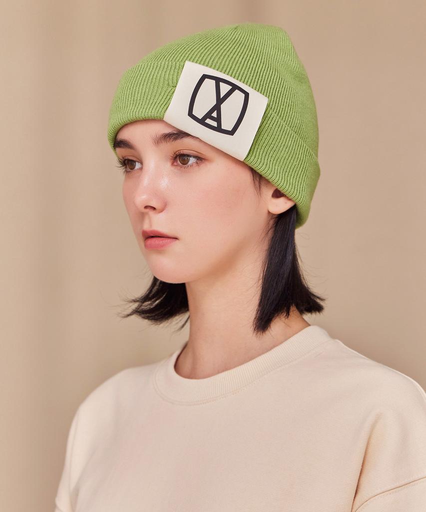 Bajal Va Square Big Label Beanie Light Green