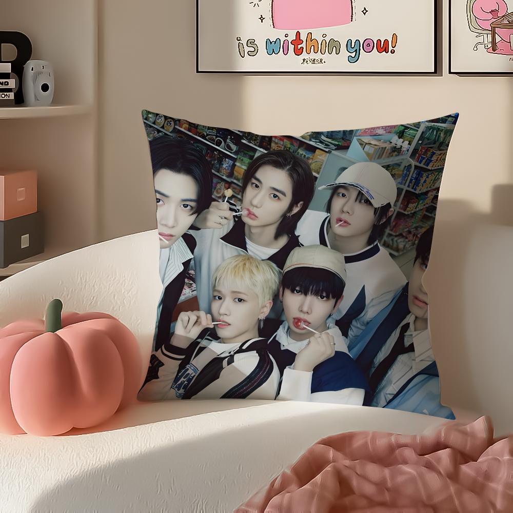 BBOYNEXTDOOR Who Cushion Cover Pillowcase Short Plush Invisible zipper Room Sofa Cushion Cover