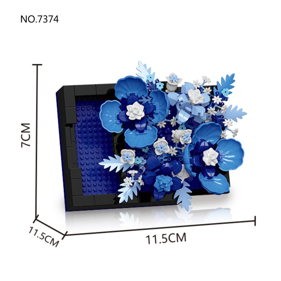 Non-Toxic Creative Artificial Flower Picture Frame Building Blocks Plastic Flowers Bricks Diy Art Ornament Valentine'S Day Gifts