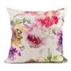 Watercolor Painting Pink Floral Linen Pillowcase Sofa Cushion Cover Home Decoration Can Be For You 40X40 50X50 60X60