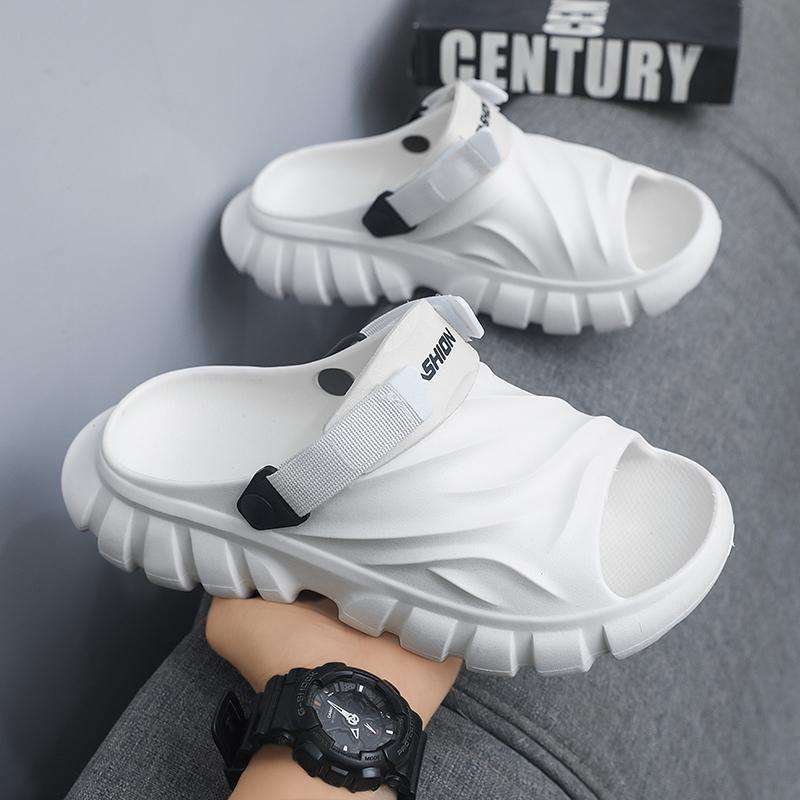 

Модные мужские повседневные летние туфли Eva 2025 Модные удобные элегантные шлепанцы для мужчин Распродажа Высокое качество Взрослые 40-41 белый