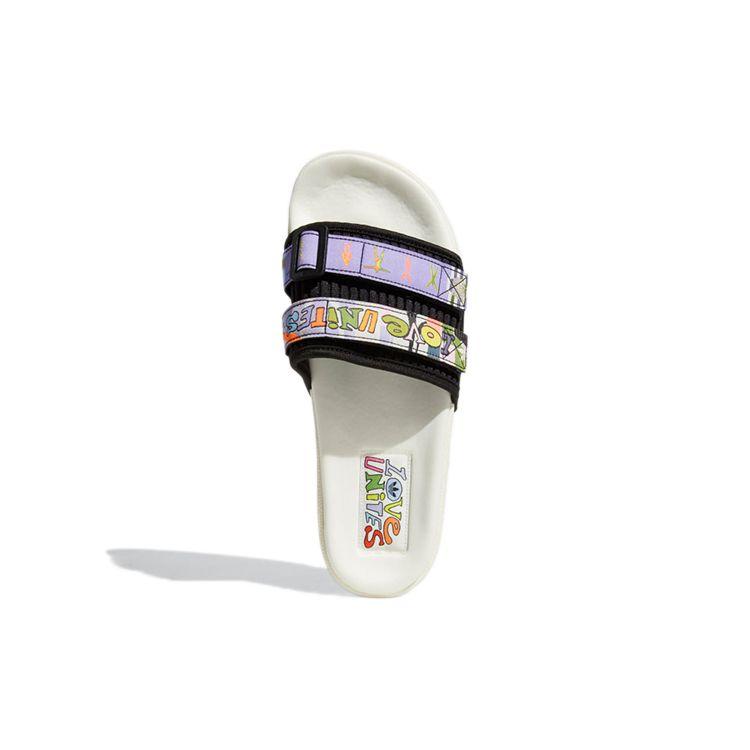 Adidas Adilette 2.0 Slide Pride Pack - Love Unites Unisex Sneakers White Off-White Core-Black GW2411