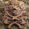 Statua Pannello Murale Orso Furente Serie Vikinga Artigianato Domestico Ornamento Decorativo Ciondolo
