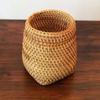 1 Pcs Rattan Pen Holders Desk Accessories Storage Box Home Desktop Organizer Baskets Office School Supplies Stationery Holder