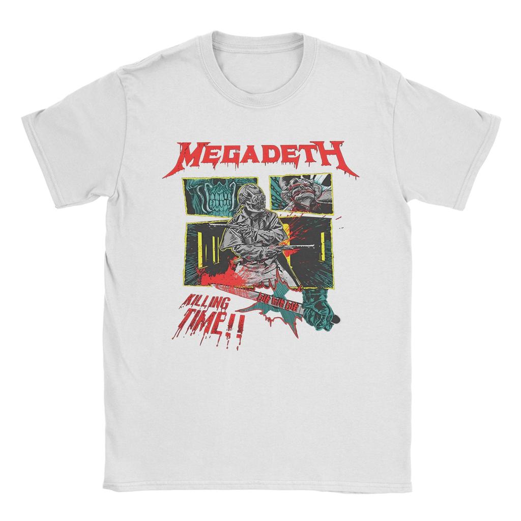 M-Megadethed Band  T Shirt Men's  Pure Cotton Creative T-Shirt Round Neck  Tees Short Sleeve Tops Graphic Printed