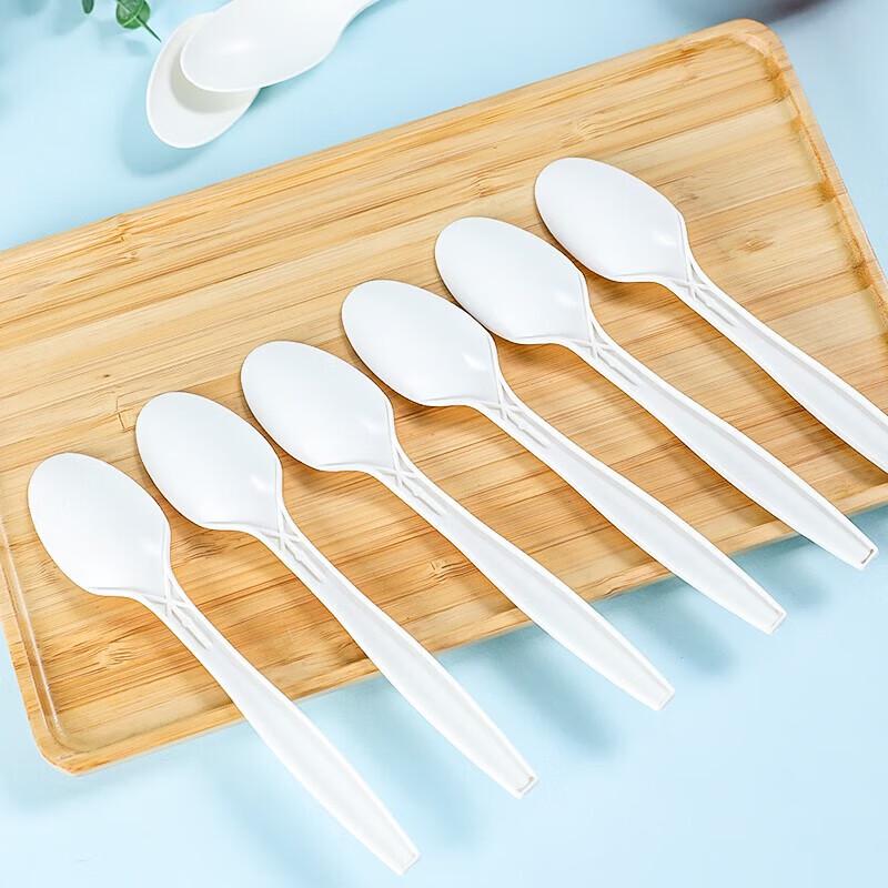Biodegradable Disposable Long-Handle Spoons