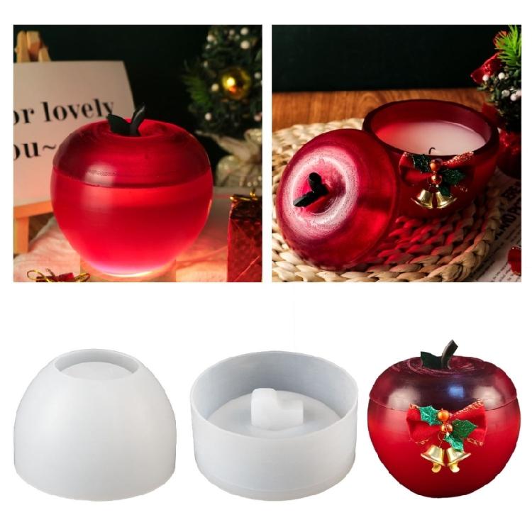 Fruit Jar with Lid Silicone Mold Christmas Jewelry Storage Box Plaster Molds DIY