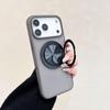IP17 Promax Liquid Silicone Magnetic Phone Case with 360° Rotating Stand