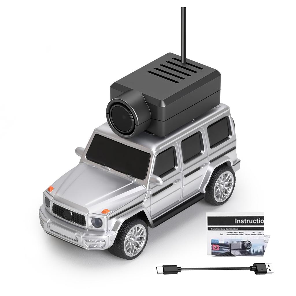 1:64 Mini RC Car, 2.4G FPV Remote Control Toy Car with 720P HD Camera, Gyro, LED Light, APP Controlled Vehicle for Kids Adults