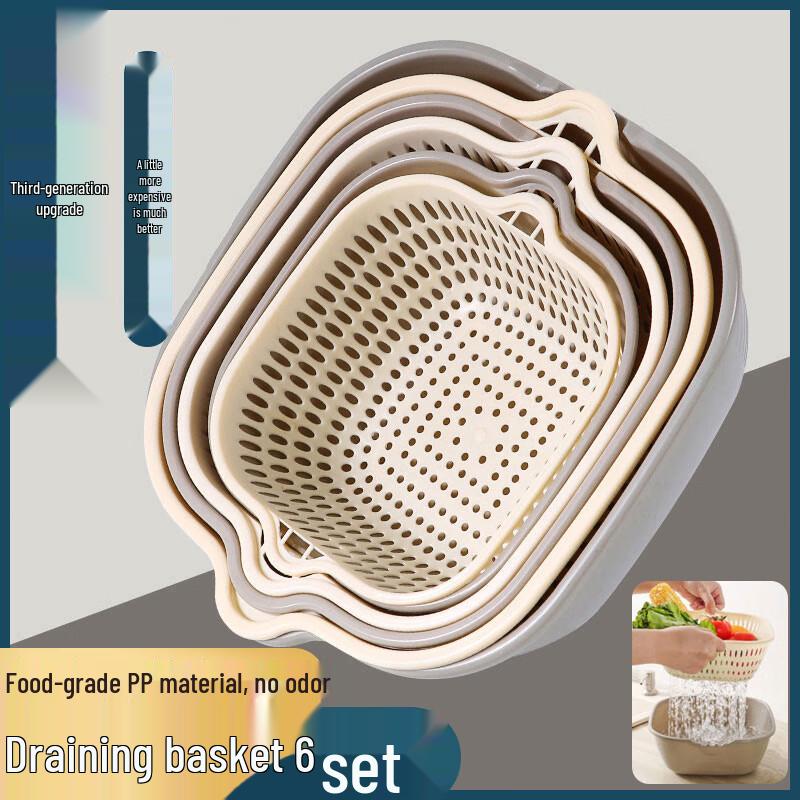 Zhaoran Double-Layer Drain Basket & Fruit Bowl Set