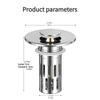 Sink Drain Strainer Basket Coppers Drain Plug Push Type Bounce Cores Drain Filter AntiClogging Sink Stoppers Enduring