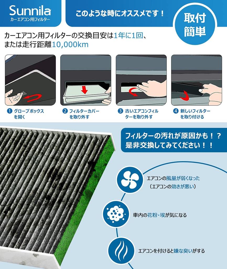 Sunnila Car Air Conditioner Filter Clean Air Filter DCC3008 Special Designed for Honda Vehicles Dust Replacement Air Conditioner Filter for Honda Fit