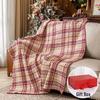 Retro Nordic Plaid Multi-Use Blanket: Bed, Sofa & Office Nap Throw