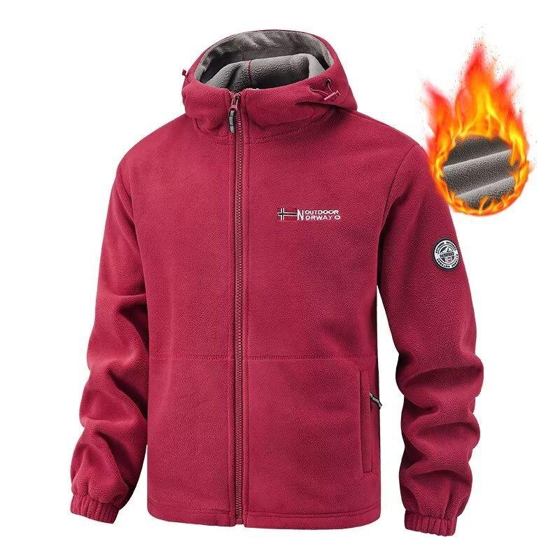 

Men s Double-Sided Sherpa Fleece Sweatshirt, Fall/Winter 2025 Casual Business Outdoor Jacket XL