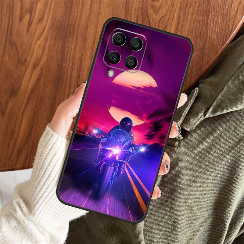 Neon Motorcycle Art Case For Samsung Galaxy M11 M21 M31 M35 M12 M13 M14 M15 M16 M36 M56 M53 M32 M52 M55 M34 M54