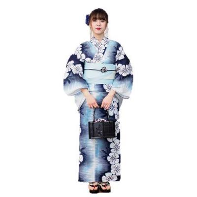 Conjunto Yukata Padrão Retrô 5 Feminino 2 Peças (Yukata + Obi de Meia Largura) (Floral (KSK-1008))