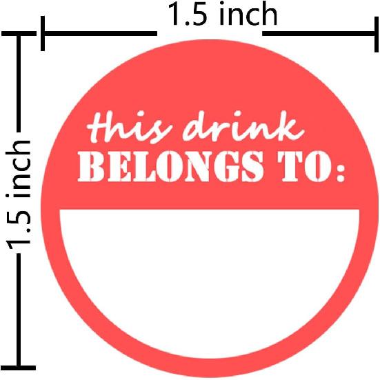 Besttile Drink Stickers, 504 Pcs, 1.5 inch Paper, Ideal for Parties and Small Businesses