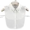 Versatile Fake Collar Women'S Shirt Decorative Collar Sweater Accessory Shirt Collar White Beaded Fake Collar
