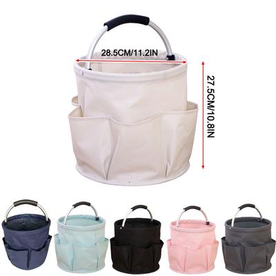 2025 New Large Storage Organiser Bag Folding Basket Picnic Tote Outdoor Cleaning Caddy with Handle Tool Bag Cleaning Supplies