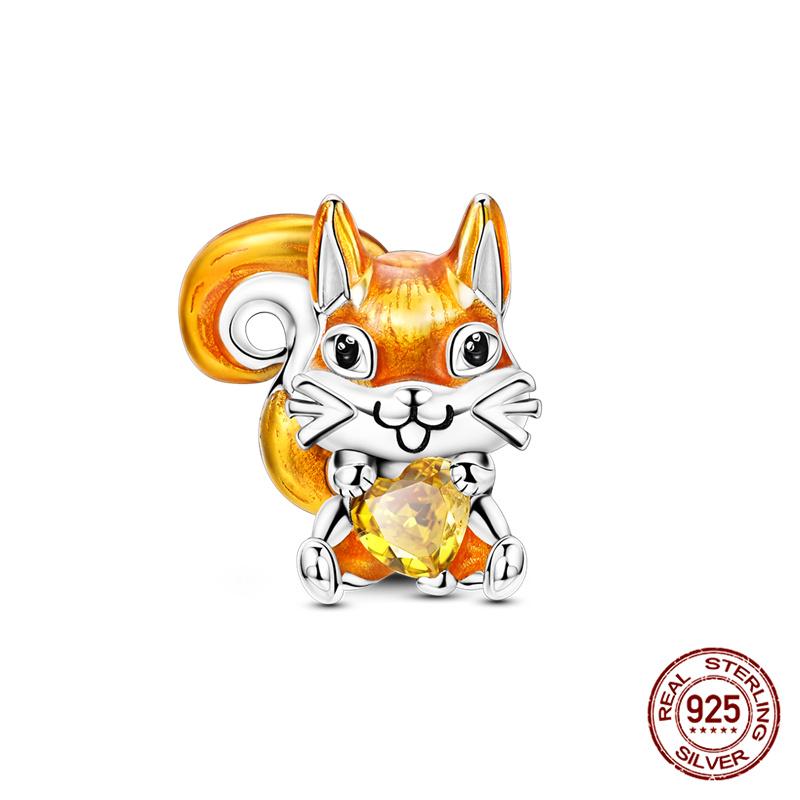 Originale Eulenperlen, 100 % Kupfer, Glückskatzen-Elefanten-Anhänger, passend für Originalarmbänder, DIY-Schmuckherstellung, Geschenk für Frauen