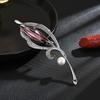 Fashion Diamond-encrusted Pearl Calla Lily Brooch High-end Fashion Delicate Suit Pin Accessories Women