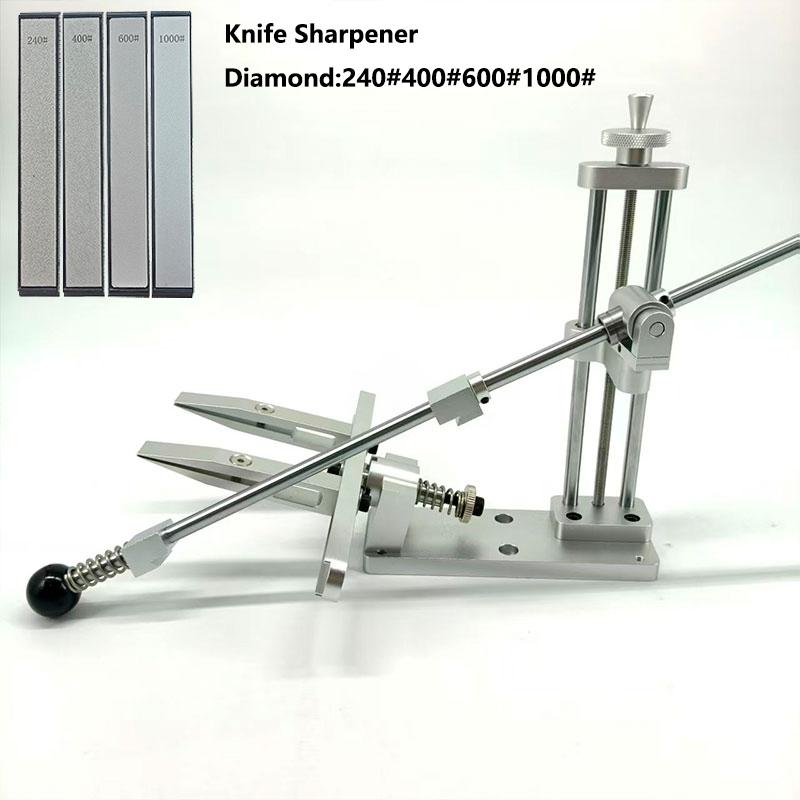 Aluminium Alloy Fixed Knife Sharpener Professional Woodwork Grinding System Rotation Adjustment Angle Sharpening Stone
