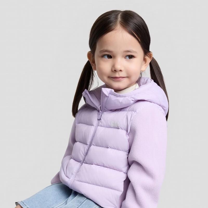 Gap Girls' Fleece-Lined Patchwork Lightweight Down Jacket