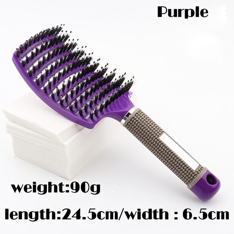 Nylonborstenbürste Kopfhautmassagekämme Haarentwirrbürsten Antistatische Paddelhaarbürste Friseur-Styling-Werkzeug