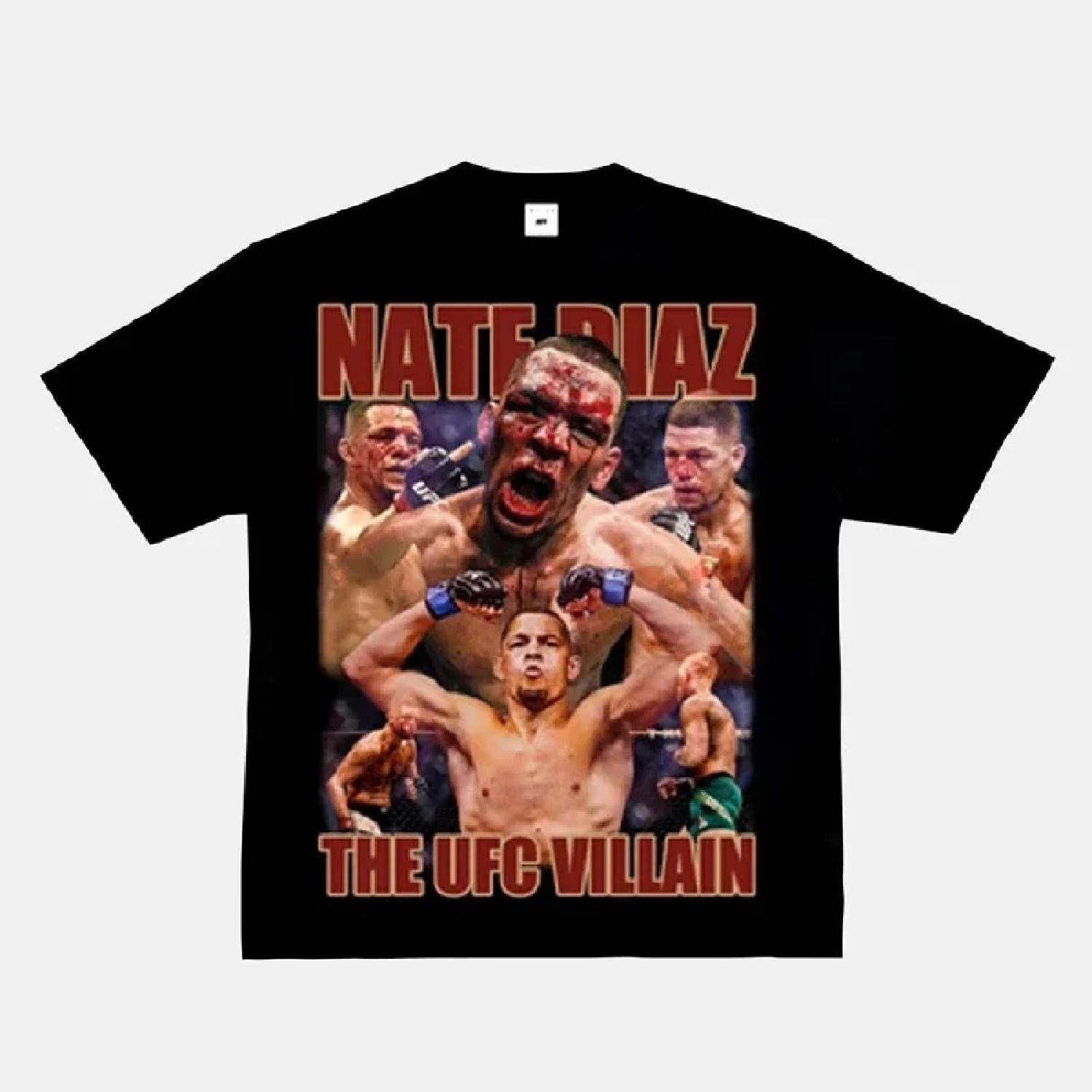 2025 Новый Модный Футболка Oliveira Oliveira с Принтом UFC, Короткий Рукав, Американский Винтаж, Маленький Вырез, Боевой Топ Винтаж S разноцветный