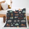 Blanket 2D Digital Printing Lamb Fleece Crystal Fleece Travel Camping Blanket Blanket