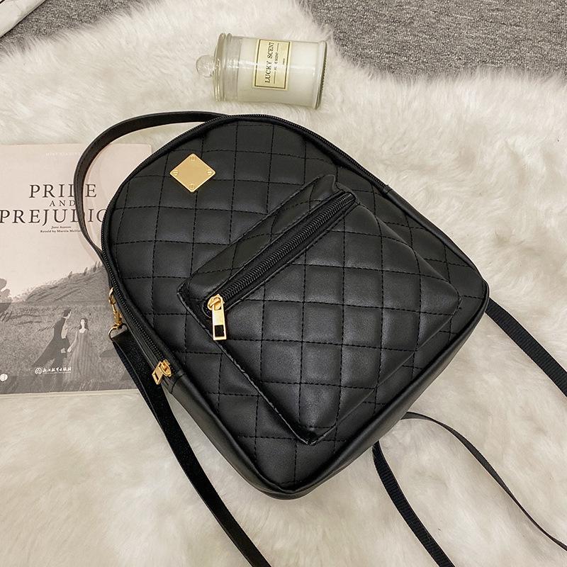 2022 Women's Diamond Pattern Large Capacity Backpack for School
