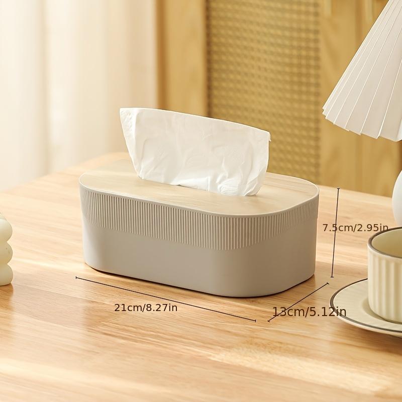 1pc Nordic Simplicity Style Tissue Box with Wooden Cover Home Living Room Desktop Napkin Box Bathroom Toilet  Tissue Box