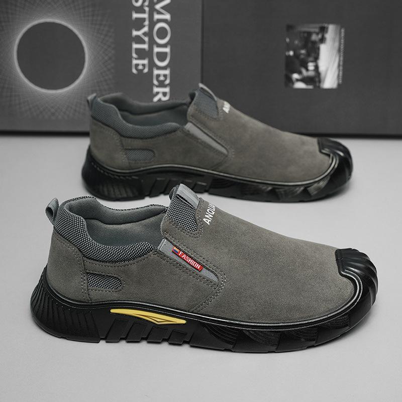 

2025 autumn new one-pedal soft-soled men s sports dad shoes, labor insurance shoes, men s dirt-resistant construction site work men s shoes 44