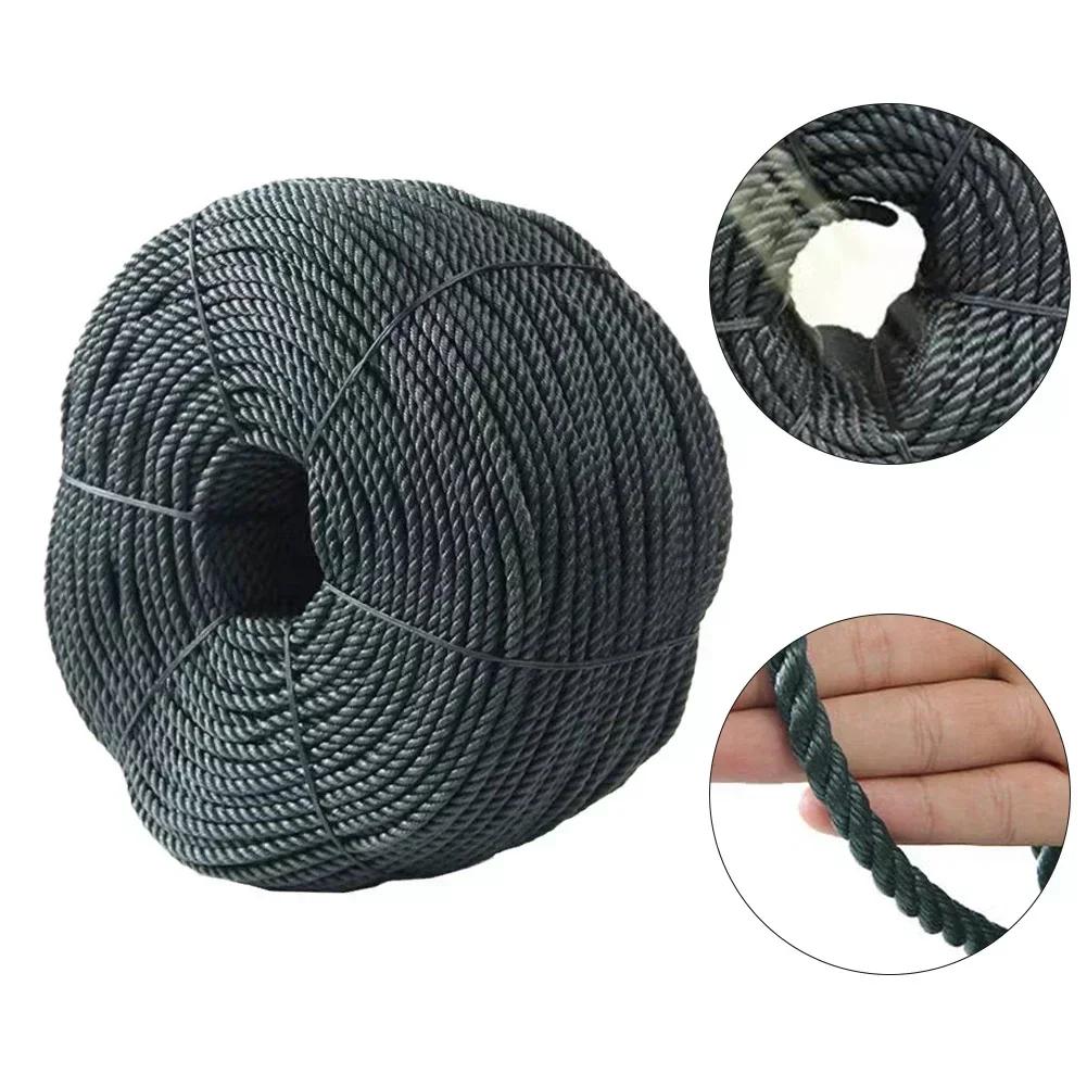 6mm Nylon Rope Coil 30M Length with Weatherproof and UV Resistant Material for Industrial Marine Greenhouse and Outdoor Uses