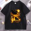 Rolig Måne Mops Skällande T-shirt Unisex Dam Hundälskare T-shirt Vardaglig Mjuk Träning Sommar Kortärmad T-shirt Bekväma Kläder