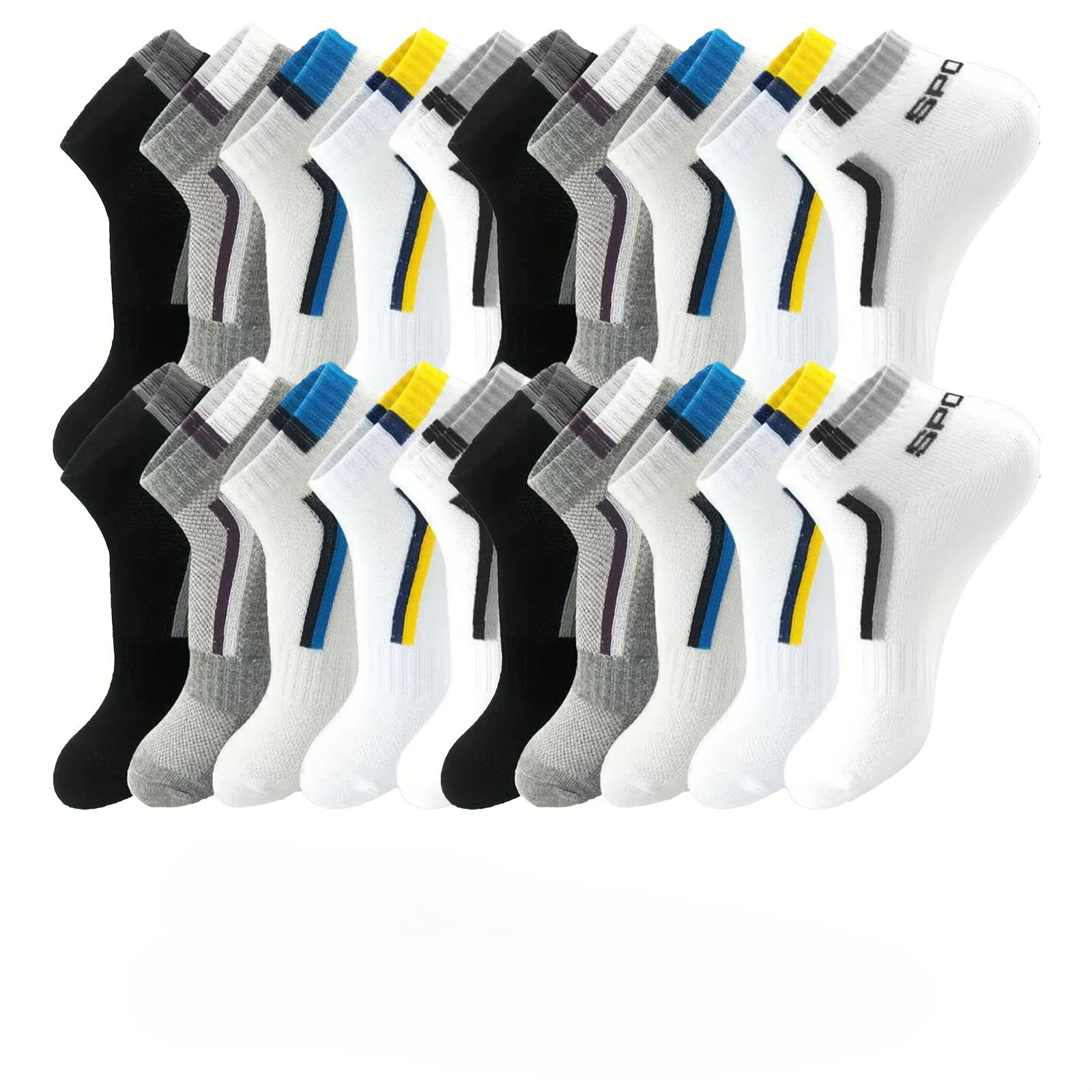 

5/15/25/35 пар простых носков-следочков с полосатым узором, удобные, дышащие, мягкие, влагоотводящие носки для мужской уличной носки